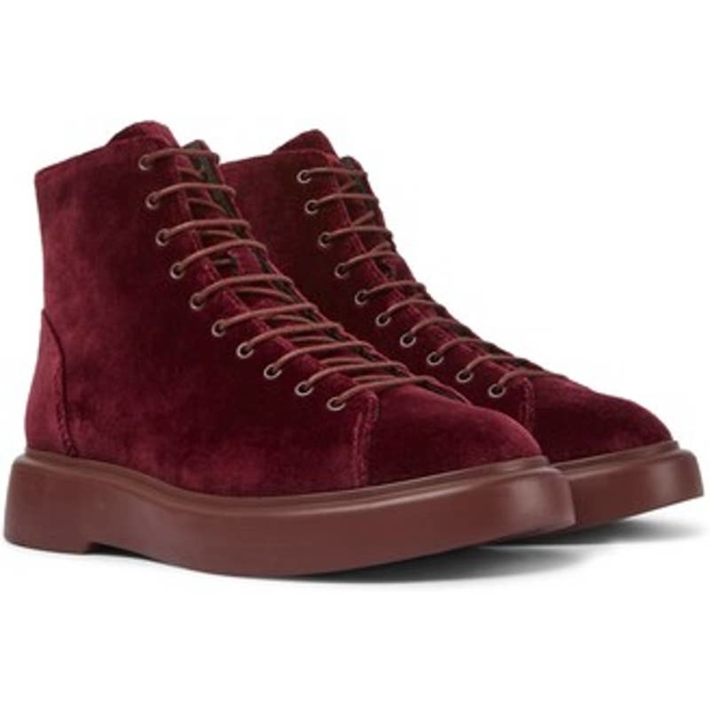 COPY - Camper Poligono Burgundy Velvet Ankle Boots 38 NWOB